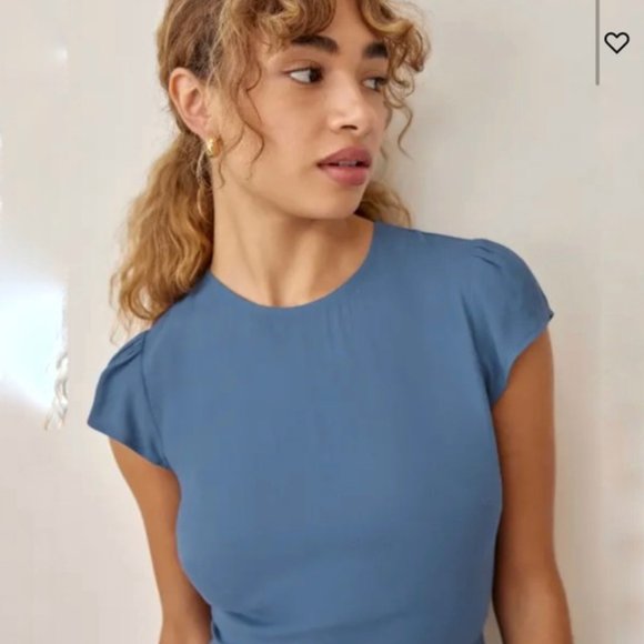 Reformation Gavin Dress in Morning Glory - Picture 3 of 14